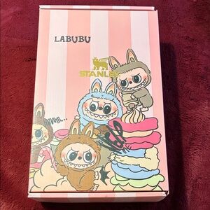 Stanley Pink and White Labubu Collab